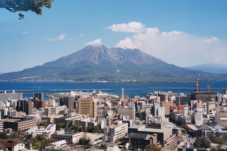 城山展望台から見た桜島